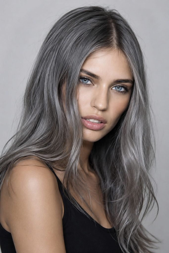 Dust and ash hair color, cool ashy gray shade