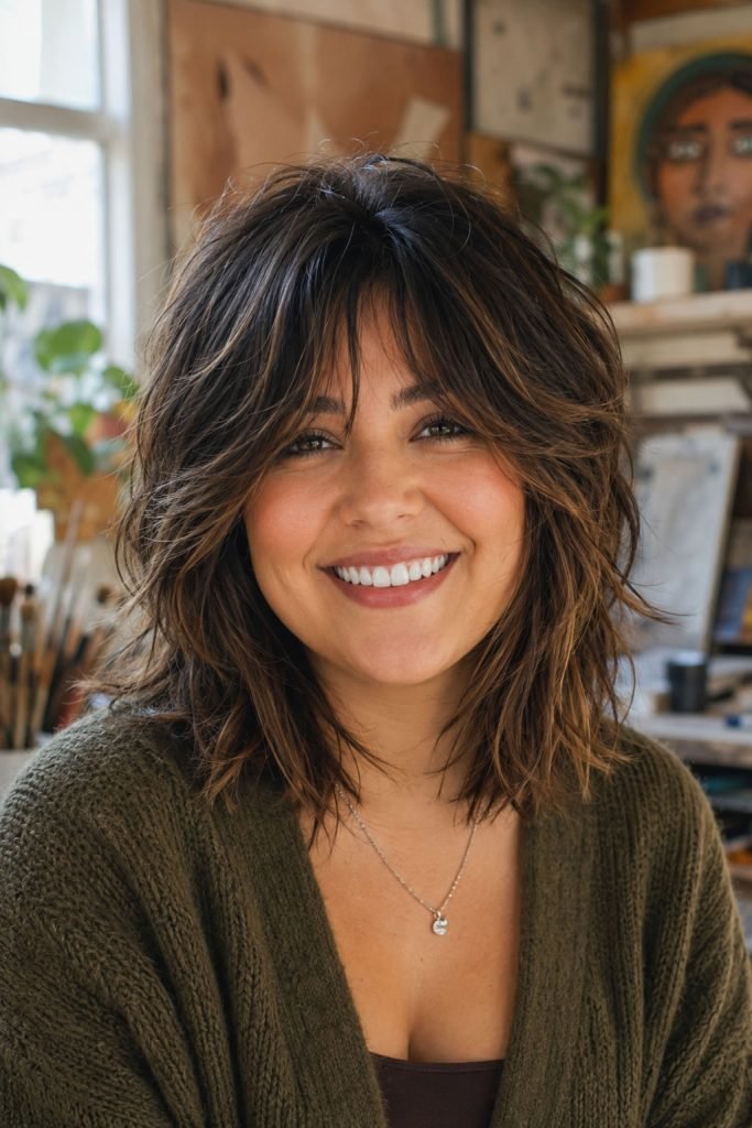 Layered Shag With Fringe