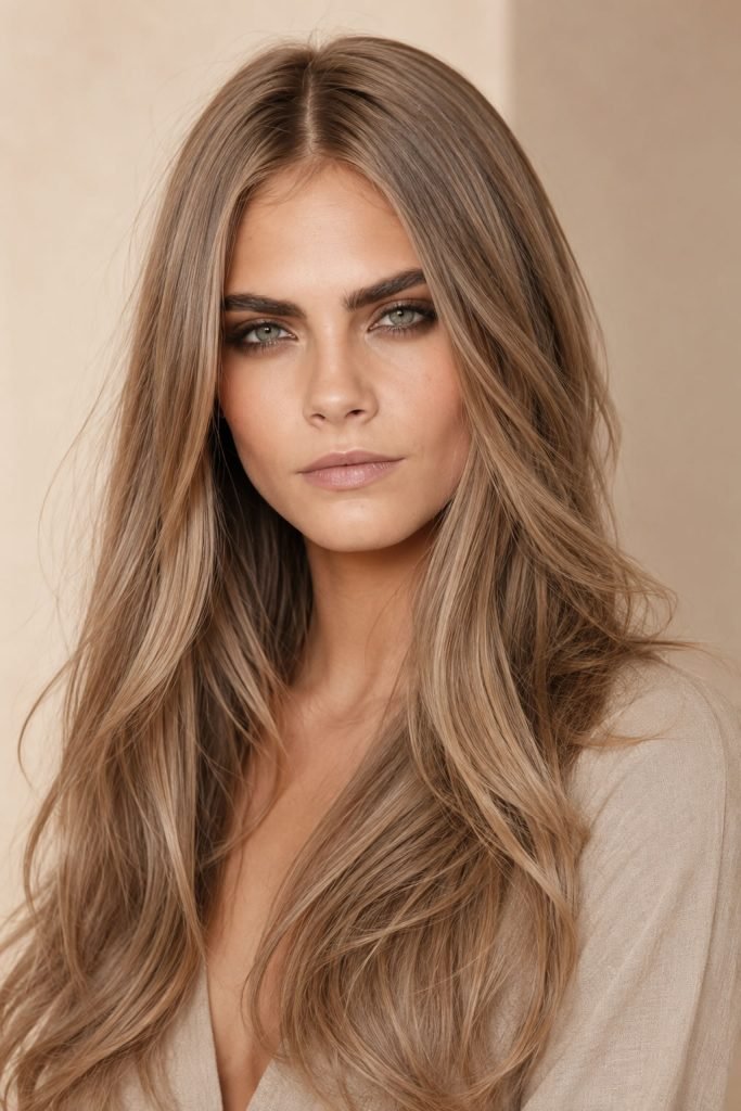 Nude hair color shade matched to natural skin tone