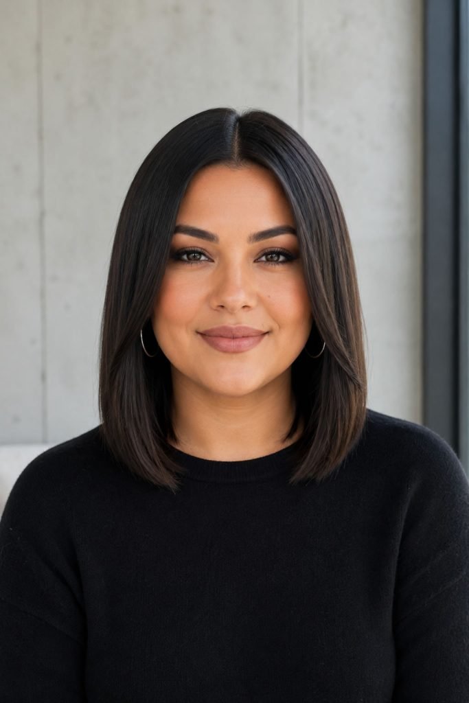 Sleek Center Part With Lob