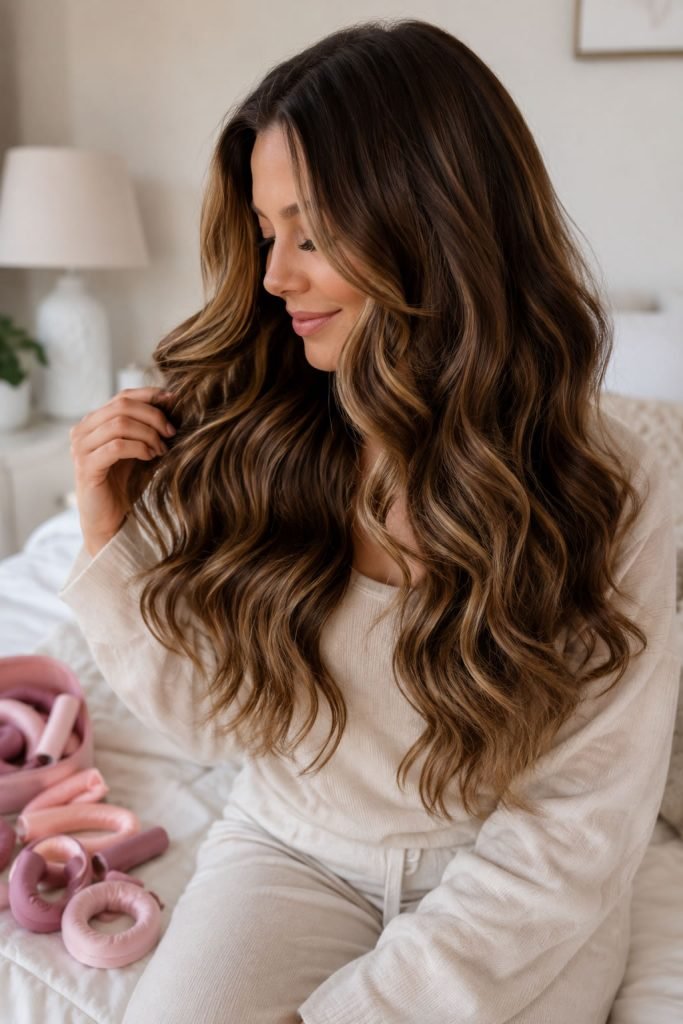 heatless curls overnight method for long hair