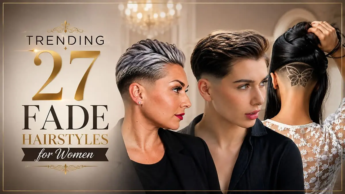 27 Fade hairstyles for women with modern tapered sides and textured short hair