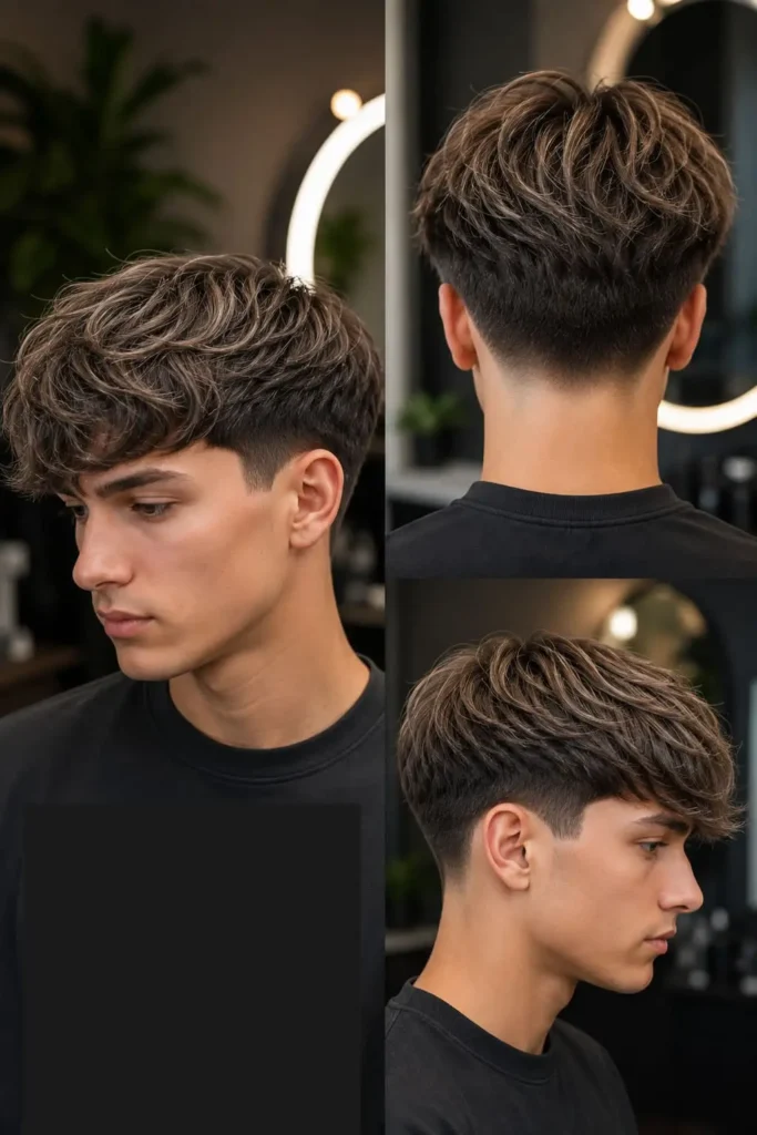 Classic ice cream haircut with rounded top and tapered sides