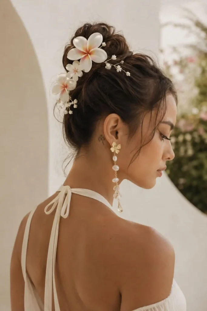 Elegant claw clip twist prom hairstyle for an effortless look
