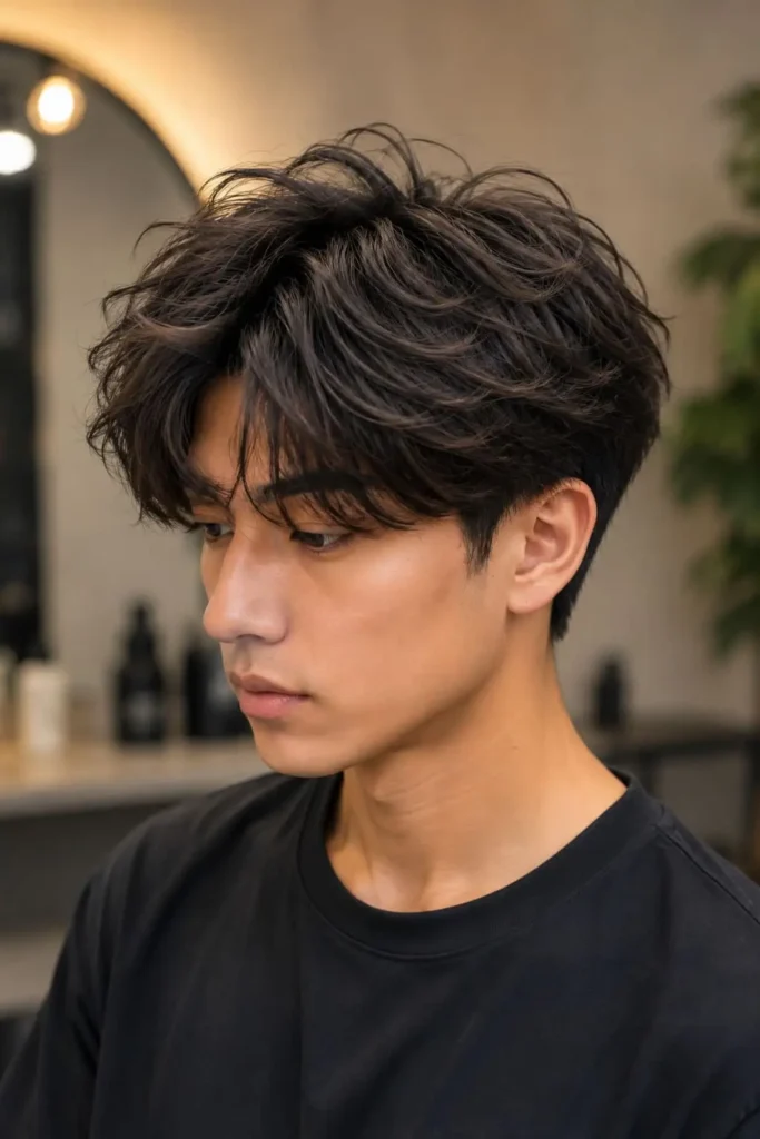 Fluffy layered ice cream haircut with airy textured volume