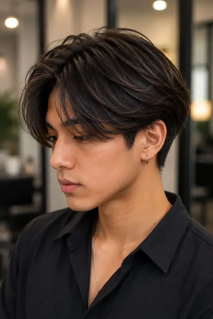 Low-volume ice cream haircut with subtle rounded shape