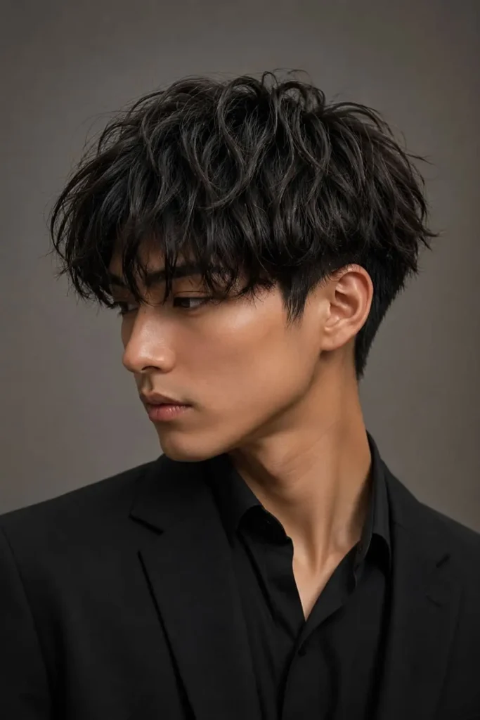 Messy textured ice cream haircut with choppy layered volume