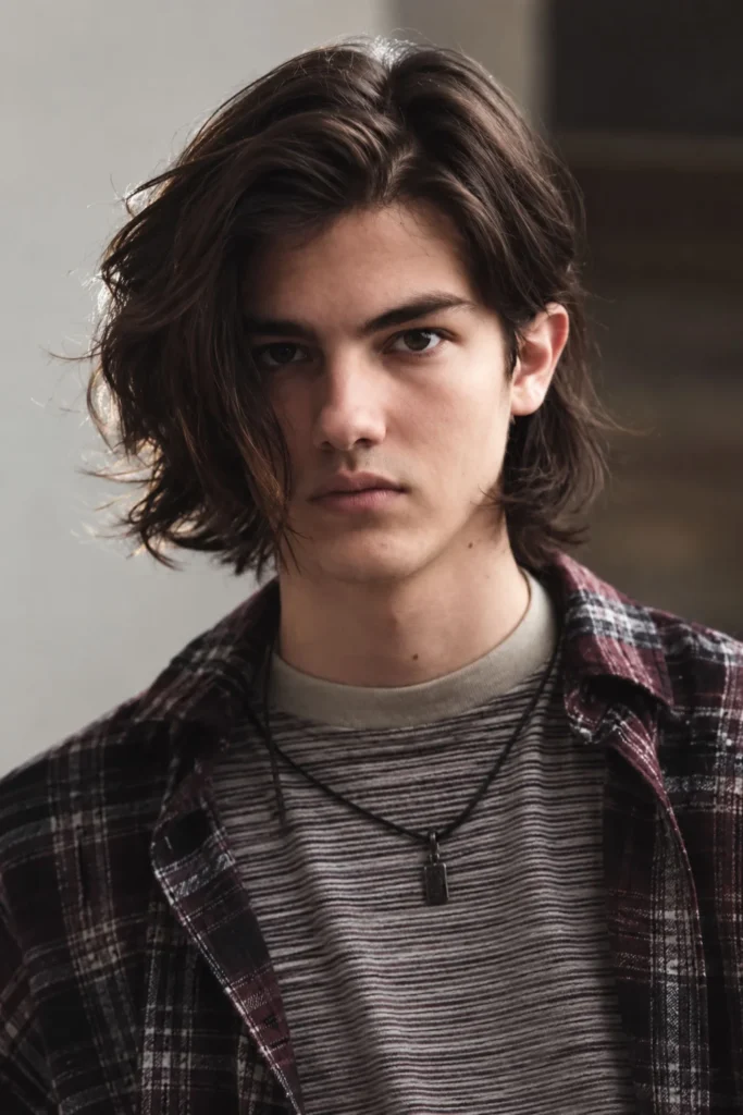 Professional long hairstyle for men with neatly groomed hair