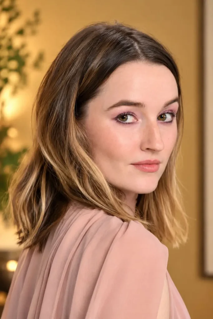 Long layered hair with textured mermaid waves and natural-looking volume