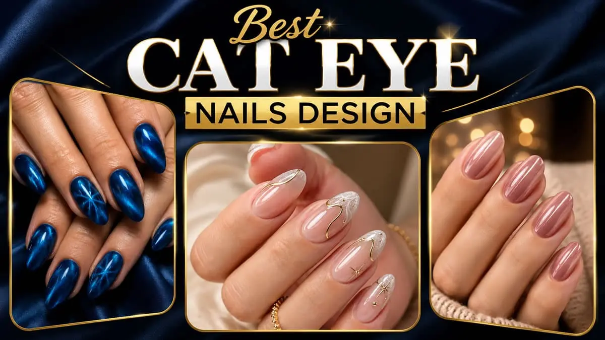 30 best cat eye nails designs with colorful magnetic shimmer