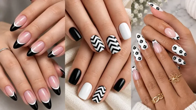 14 best black and white nails designs featuring modern monochrome manicure ideas