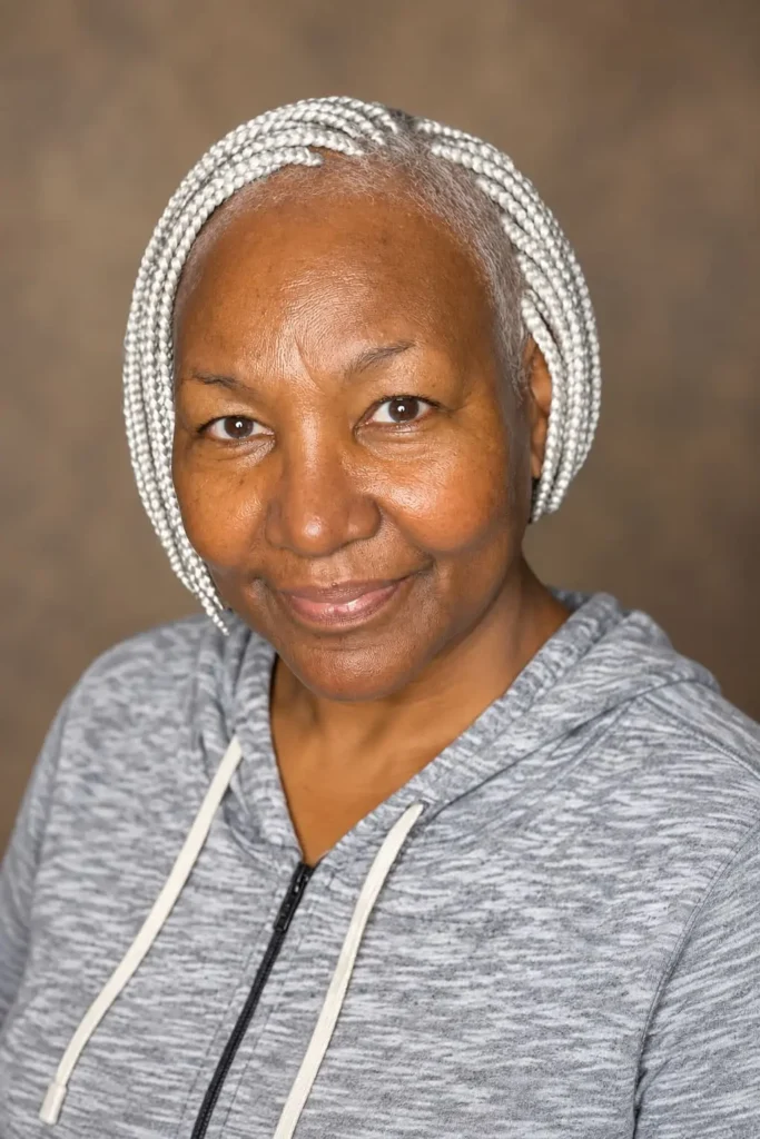 Crochet braids on short thin natural hair for Black women over 50