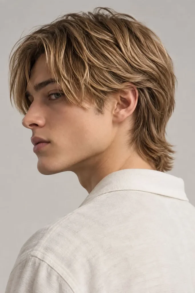 Mod haircut for straight hair with rounded layers and forward fringe