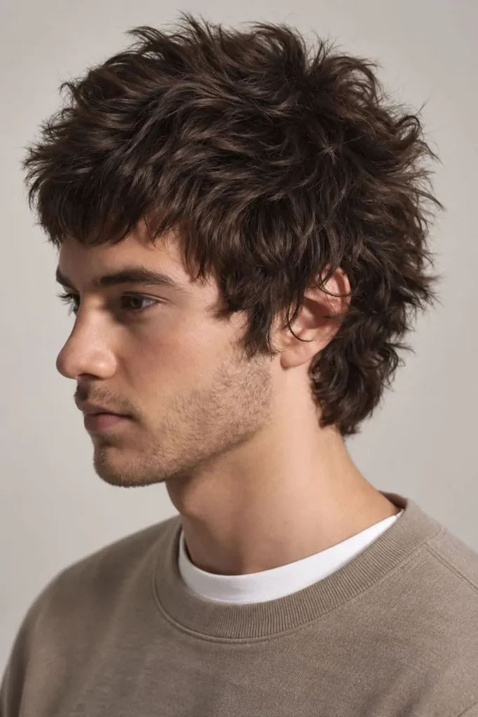 Spiky mod haircut with choppy textured layers and lifted tips